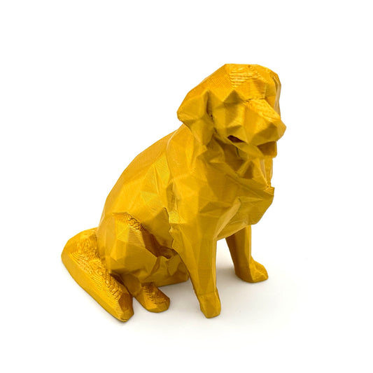 Kultainen Kultainen Noutaja low poly - patsas - Petskun Kauppa