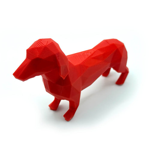 Low Poly Mäyräkoira - patsas - Petskun Kauppa